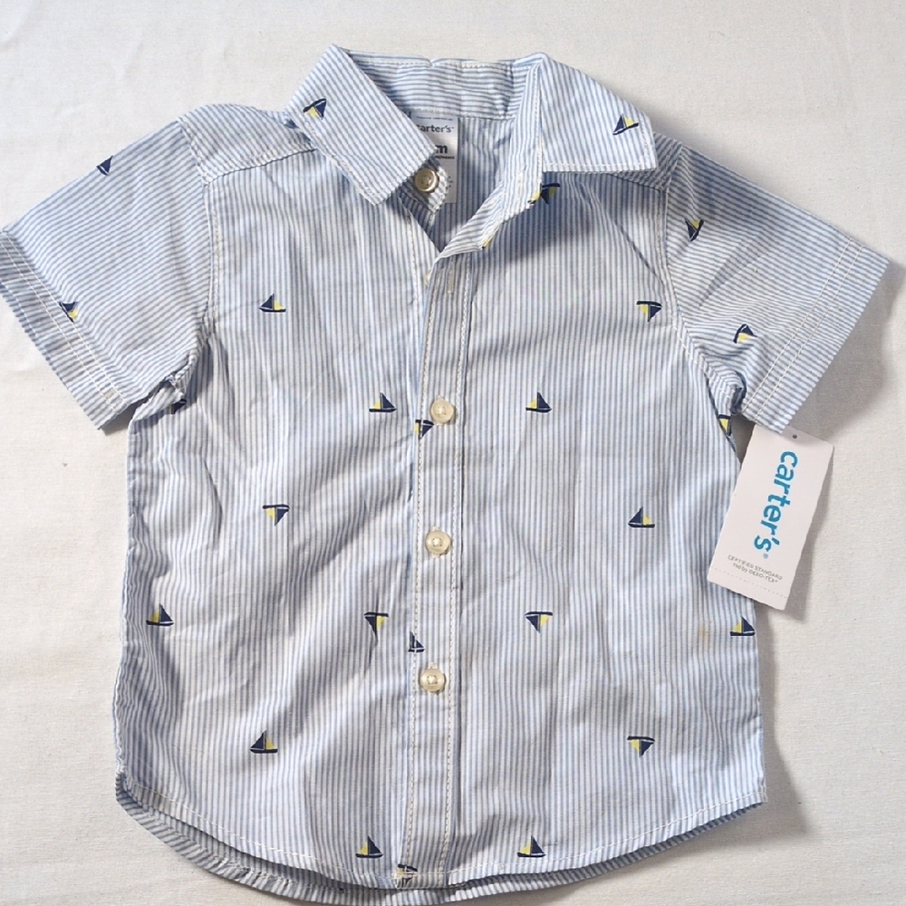 Carter's Sailboat Shirt for 12 mth New with Tag